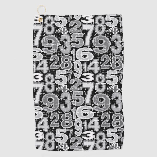 Number Pattern Golf Towel (Front)
