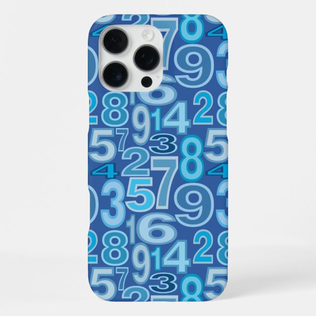 Number Pattern  iPhone Case (Back)