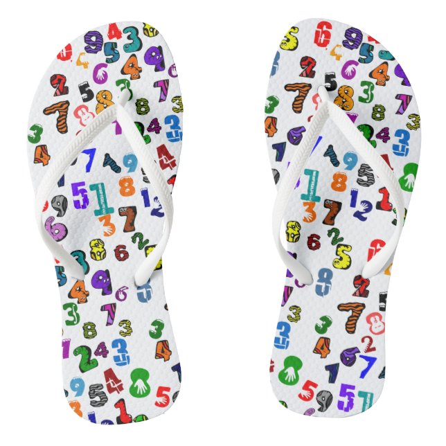 Number Pattern Jandals (Footbed)