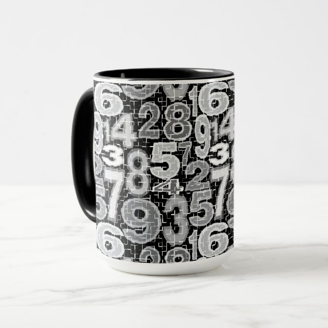 Number Pattern Mug (Front Left)