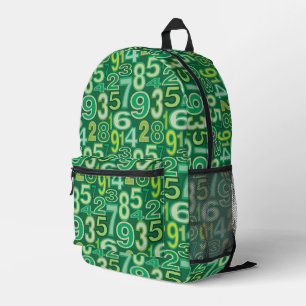 Number Pattern Printed Backpack