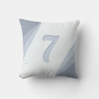 Number Seven on Silver Grey Blue Shades