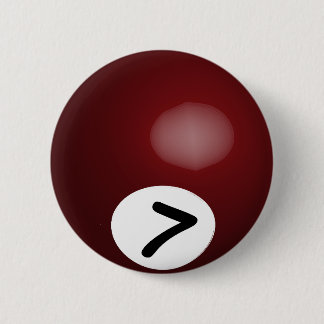 Number Seven Pool Ball Button