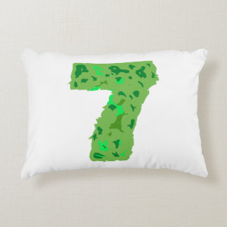Number seven with camouflage color decorative cushion