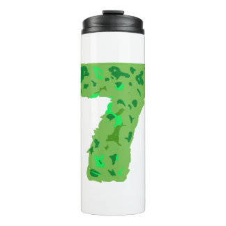 Number seven with camouflage color thermal tumbler