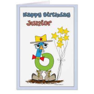 Number Six Birthday Card
