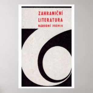Number Six Matchbox Art Print, Czechoslovakian Poster