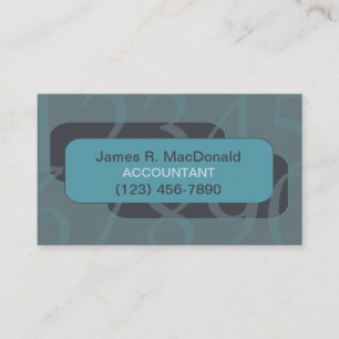 Number Themed Accounting Business Card