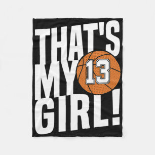 Number Thirteen That's My Girl #13 Bysketbyll Mum Fleece Blanket