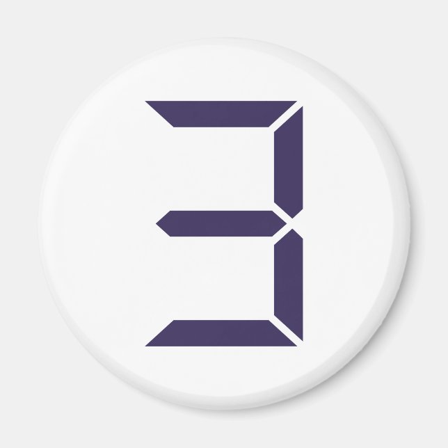 Number - Three - 3 Magnet (Front)