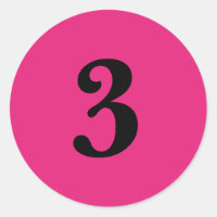 Number Three planning supplies simple 3 pink black