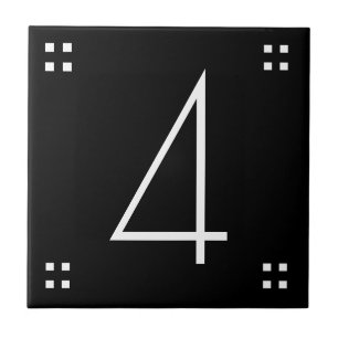Number Tile - Art Deco Ceramic Tile
