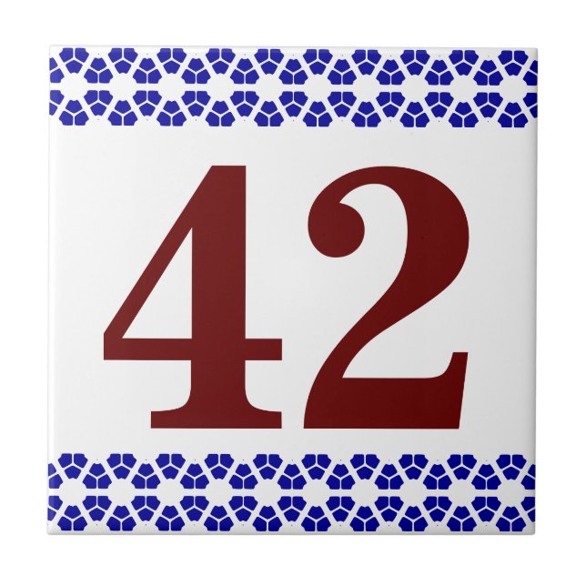 Number Tile octagonal border (Front)