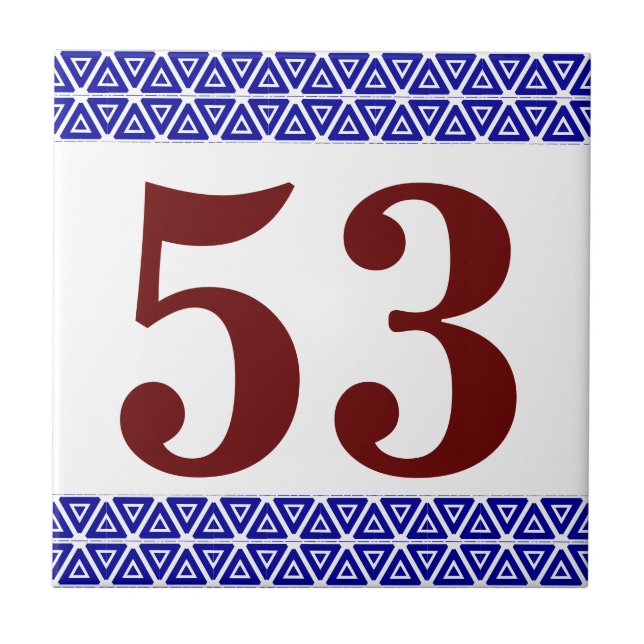 Number Tile triange border (Front)
