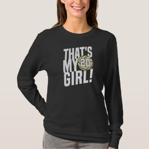 Number Twenty That's My Girl 20 Volleyball Mum Dad T-Shirt