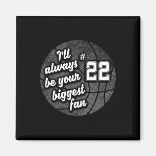 Number Twenty-two 22's Biggest Fan Bysketbyll Mom  Magnet