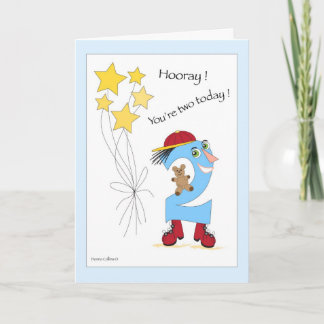Number two Birthday Boy Card