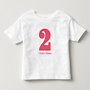 number two girl, Child's Name Toddler T-Shirt