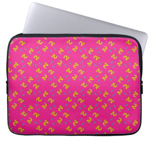 Number two pink laptop sleeve