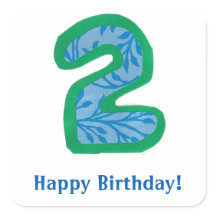 Number Two Stickers