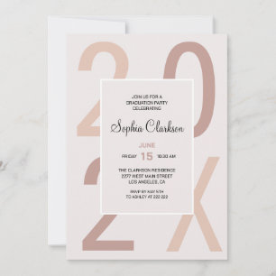 Number Typography Graduation  Invitation