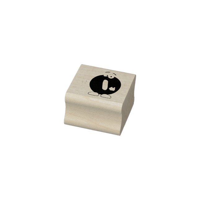 Number Zero Rubber Stamp (Stamp)