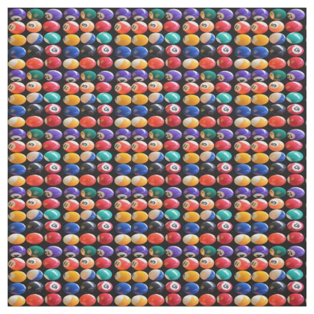 Numbered Colored Eightballs, Fabric (Swatch)