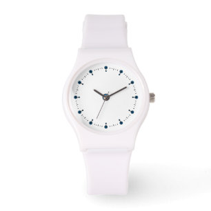 Numberless Face Watch with blue dots