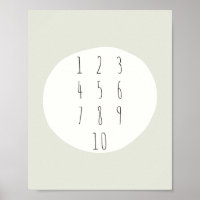 numbers 1-10. counting. Poster & Prints