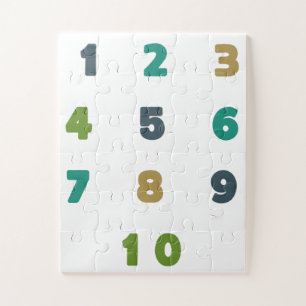 numbers 1-10. counting. Puzzle Oversized