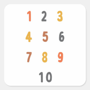 numbers 1-10 counting Stickers Labels educational 