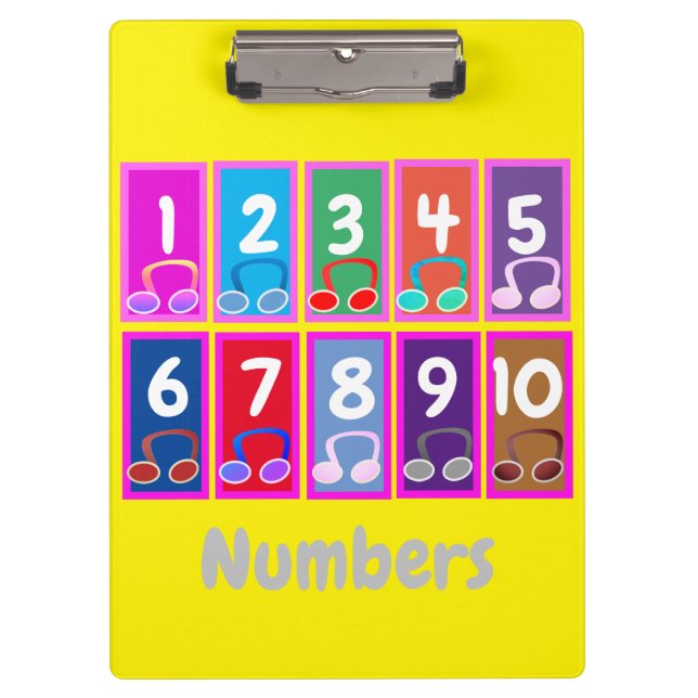 Numbers 1 to 10 Early Mathematics Clipboard (Front)