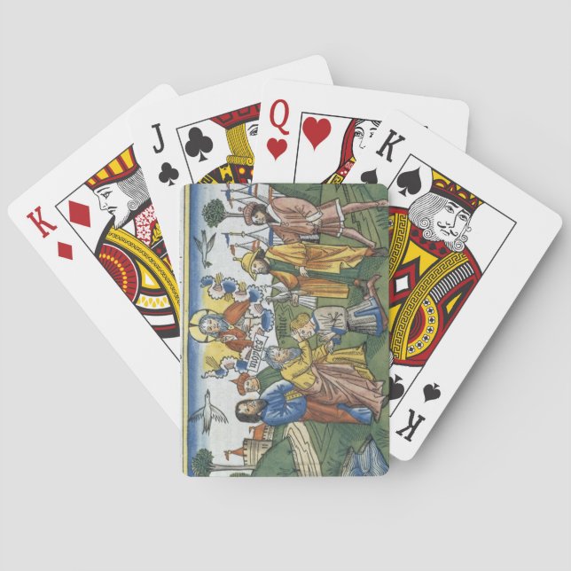 Numbers 27 18-23 Moses lays his hand upon Joshua, Playing Cards (Back)