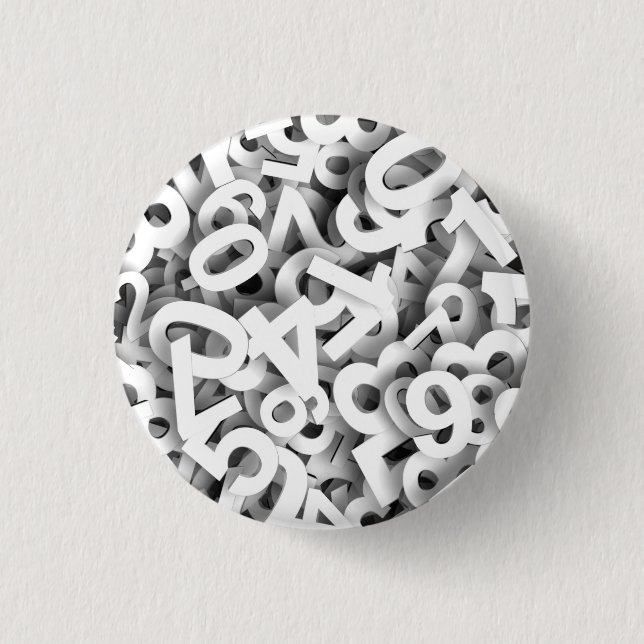 NUMBERS 3   CM ROUND BADGE (Front)