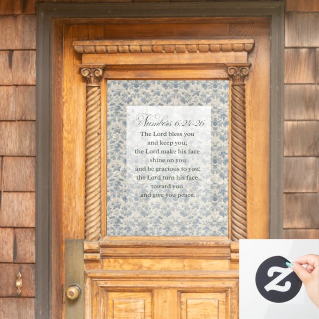 Numbers 6:24-26 Bible Verse Art (Home Door)