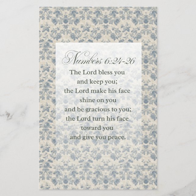 Numbers 6:24-26 Bible Verse Art Flyer (Front)