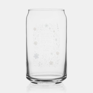 Numbers 6:24–26 Priestly Blessing Vintage Floral Can Glass