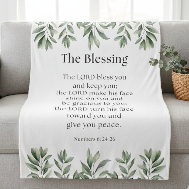 Numbers 6:24-26 The Lord Bless You and Keep You Fleece Blanket (Creator Uploaded)