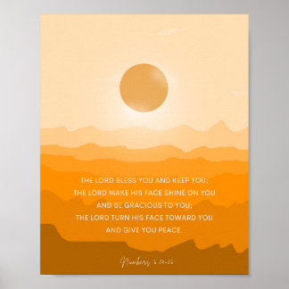 Numbers 6:24-26 The Lord bless you and keep you Poster