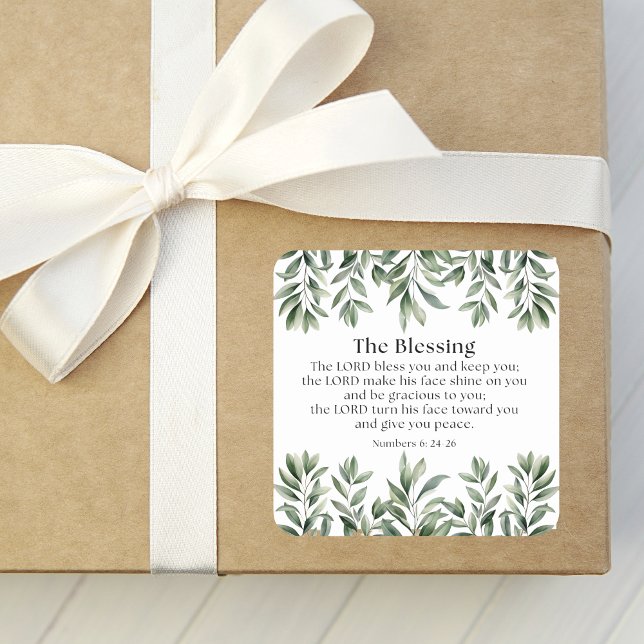 Numbers 6:24-26 The Lord Bless You and Keep You Square Sticker (Creator Uploaded)