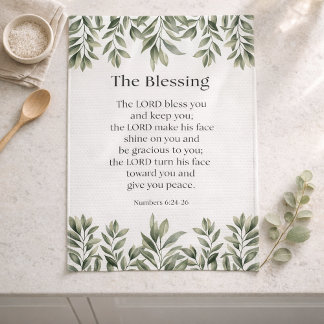Numbers 6:24-26 The Lord Bless You and Keep You Tea Towel