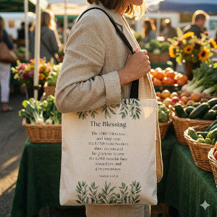 Numbers 6:24-26 The Lord Bless You and Keep You Tote Bag