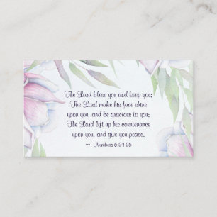 Numbers 6:24-26 The Lord Bless You, Bible Verse Business Card