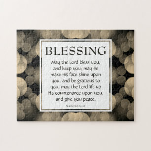 Numbers 6:24-26 THE LORD BLESS YOU Christian Jigsaw Puzzle