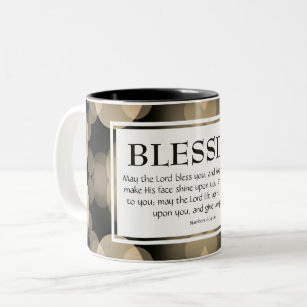Numbers 6:24-26 THE LORD BLESS YOU Christian Two-Tone Coffee Mug