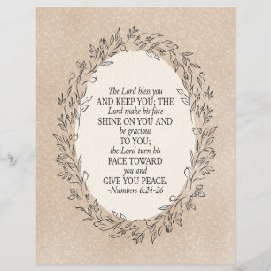 Numbers 6:24–26 The Lord Bless You Neutral Vintage Flyer