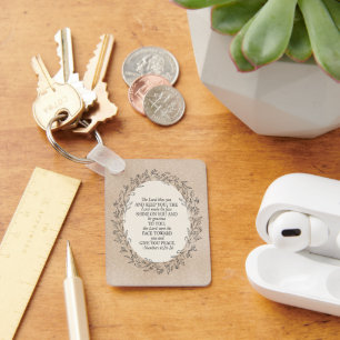 Numbers 6:24–26 The Lord Bless You Neutral Vintage Key Ring