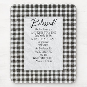 Numbers 6:24–26 The Lord Bless You Neutral Vintage Mouse Pad