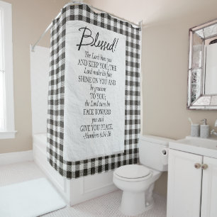 Numbers 6:24–26 The Lord Bless You Neutral Vintage Shower Curtain