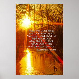 NUMBERS 6:24 MAY THE LORD BLESS YOU POSTER